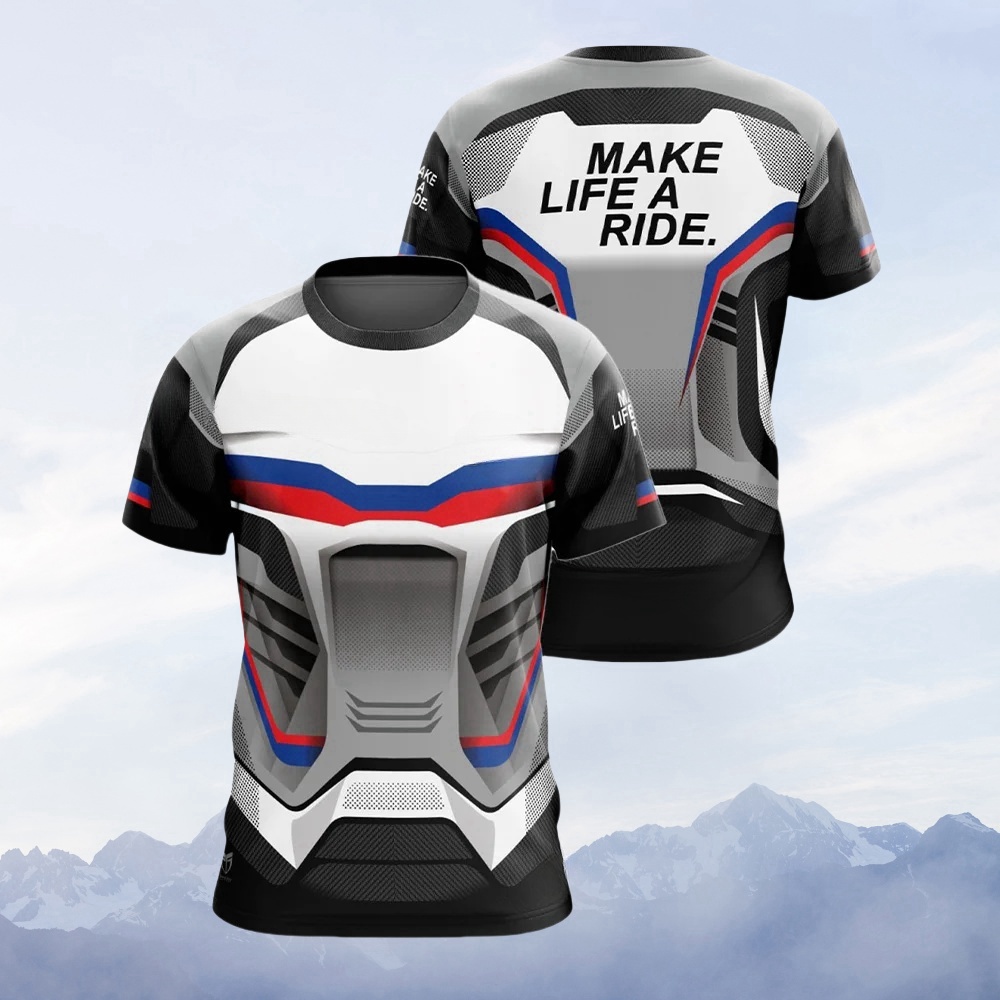 Streetwear Brand Slogans - Koszulka sportowa motocyklowa marki Racing, slogan